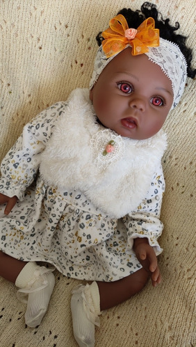 Muñeca Negrita No Reborn Grande Hermosa Bebe Siliconada