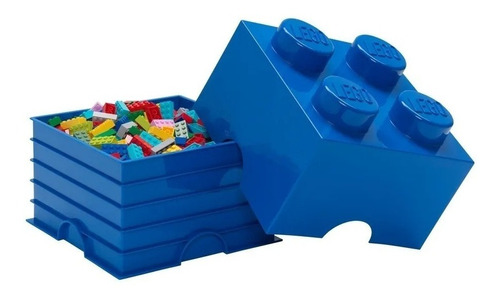 Lego Bloque Apilable Contenedor Storage Brick 4 Blue