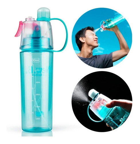 Imagen 1 de 8 de Botella De Agua Spray Atomizador Gym Fitness Deportivo Termo