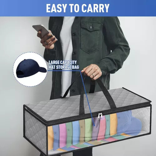 A Paquete De 2 Bolsas De Almacenamiento Para Gorras De