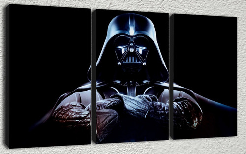 Cuadros Modernos Star Wars Darth Vader 90x57 Cm Tripticos B2