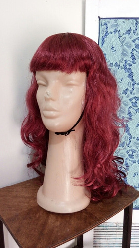 Peluca Colorada Con Ondas Modelo Unico By La Parti Wigs!