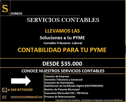 Renta Desde $29.990 Servicio De Contabildad , Tributaria