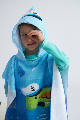 Toalla Poncho Para Niños Motor Oil