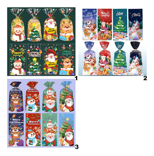 Bolsa De 50 Caramelos De Navidad, Bolsa De Regalo De Navidad