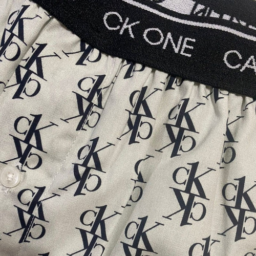 Imagem 2 de 5 de Samba Canção Calvin Klein De Tricoline Com Abertura