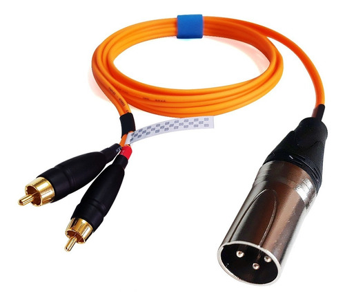 Cabo Xlr ( Macho Ou Fêmea ) + 2 Rca Profissional De 2 Metros