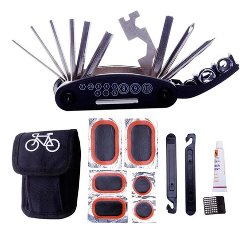 Reparo De Pneu De Bike + Canivete Kit Ferramenta Ciclista