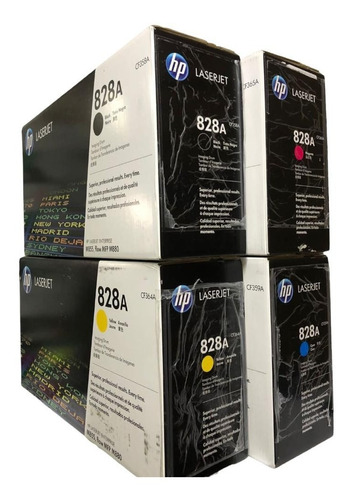 Pack Kit Hp 4 Toner 828a Bk Y Colores 