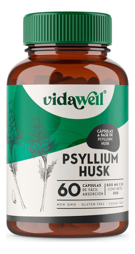 Psyllium Husk De 60 Cápsulas | Vidawell®