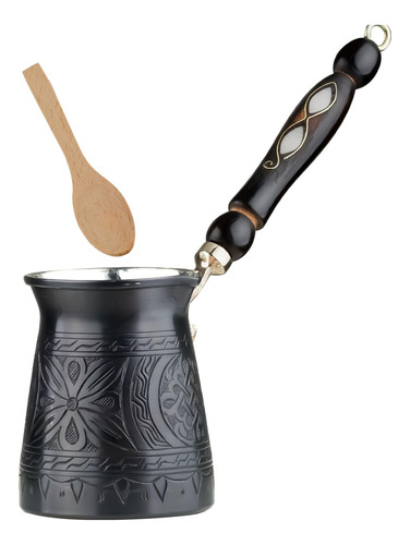 Cafetera Turca De Cobre 12 Onzas Con Mango De Madera