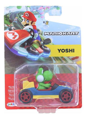 Mario Kart Jakks Nintendo Yoshi En Blue Mach 8 Vehículo 2..