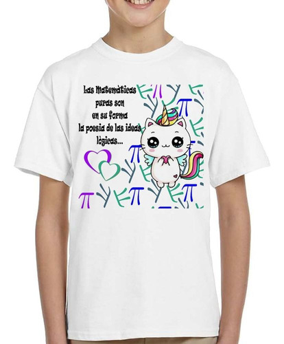 Remera De Niño Frase Maestro Teacher Matematicas Diseño