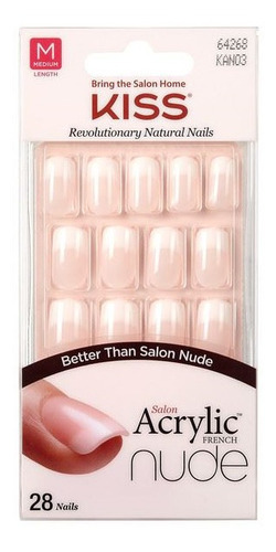 Uñas Autoadhesivas Kiss Acrylic French Nude Cashmere