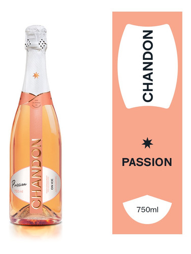 Espumante Brasileiro Rosé Demi-Sec Chandon Passion Serra Gaúcha Garrafa 750mlChandon Passion adega Chandon 750 L