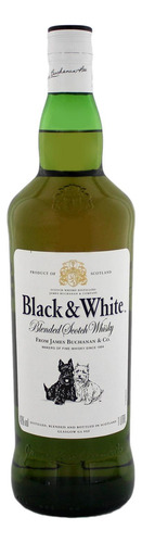 Caja De 12 Whisky Black And White Blend 1 L