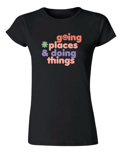 Playera Mujer Boho Frases Going Places 000271n