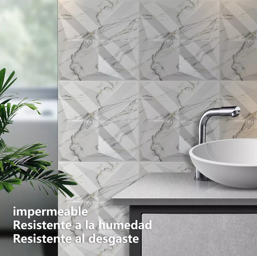 16pcs Panel Decorativo Pvc 3d Marmol Mod153 4m2 + Cinta Mármol Mármol