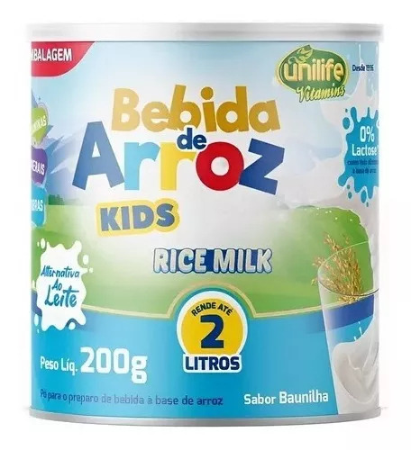 Unilife Kids formula infantil em pó sem gúten sabor baunilha 200g