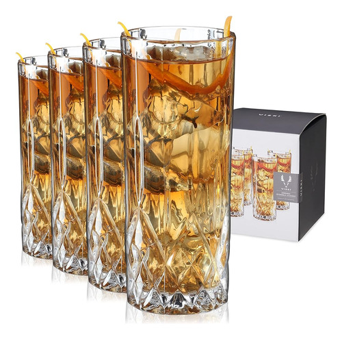 Vasos Viski Admiral Highball - Vasos De Cristal Tallado - Va