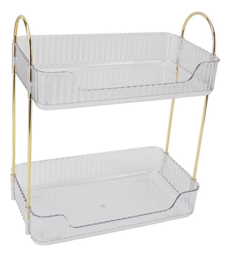 Soporte De Maquillaje De Doble Capa, Moderno Y Lujoso, 2 Niv