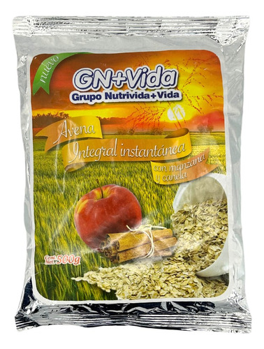 Avena Instantanea Con Manzana Y Canela Gn+vida 500 Gr