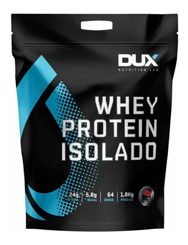 Suplemento em pó Dux Nutrition  Whey Protein Isolado proteína Whey Protein Isolado sabor  morango em sachê de 1.8kg