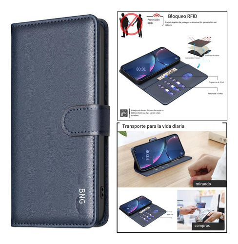 Capa Para Redmi Note14: Carteira, Design De Concha, Suporte