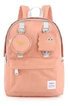 Comprar Himawari - Mochila Escolar O De Viaje Con 2 Bolsos H422-12 Color Rosado Diseño De La Tela Lisa