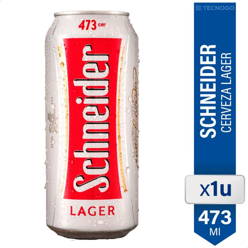 Lata Schneider Lager 473ml Cerveza Bebidas 01almacen 