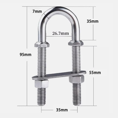 M 2 X 2 Piezas De Amarres De Acero Inoxidable Para Popa De