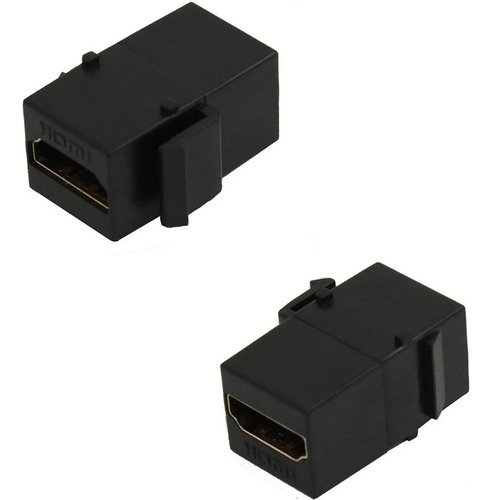 Keystone Emenda Hdmi Fêmea 1.4 2.0 Embutir Tomada Preto