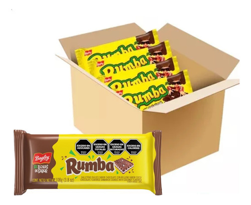 Galletita Rumba Bagley 108g - Caja X 36un