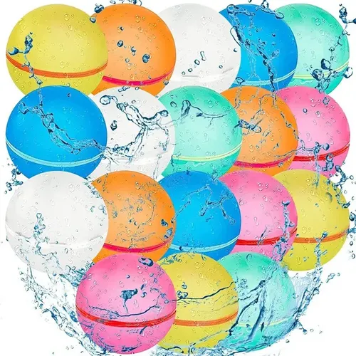 Juguetes De Globos De Agua Reutilizables Para Niños Paquete De 6 Bolas De Agua De Silicona De Llenado Rapido Y Autosellantes De Baiai Bombas De