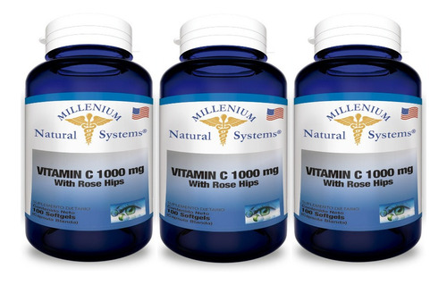 X3 Vitamina C 1000 Natural Syst - Unidad a $423