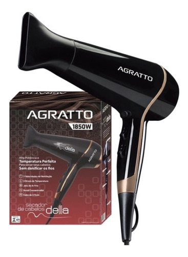 Secador De Cabelo Agratto Della Sc-01 Preto 110v