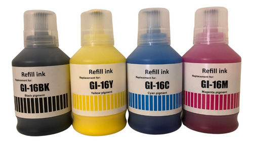 4 Tinta Compatível Com Canon Maxify Gx6010 Gx7010 Pigmentada