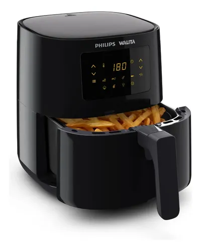Fritadeira elétrica airfryer Philips Walita essential XL Ri9270 painel digital potência 2000W 6,2 litros preta