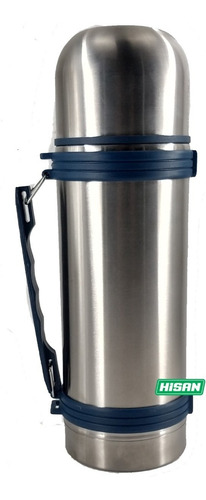 Imagen 2 de 6 de Termo Acero Inoxidable 1 Litro Tapon Cebador Botón - Manija