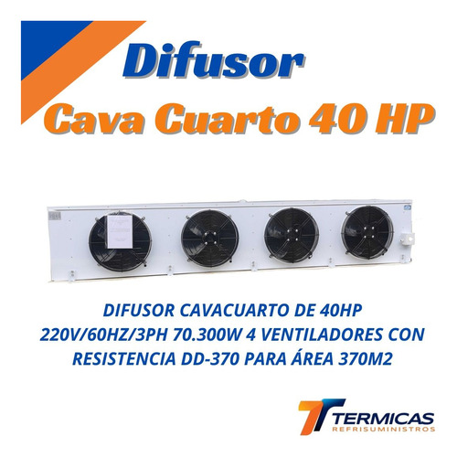 Difusor Cavacuarto De 40hp 220v/60hz/3ph 70.300w 