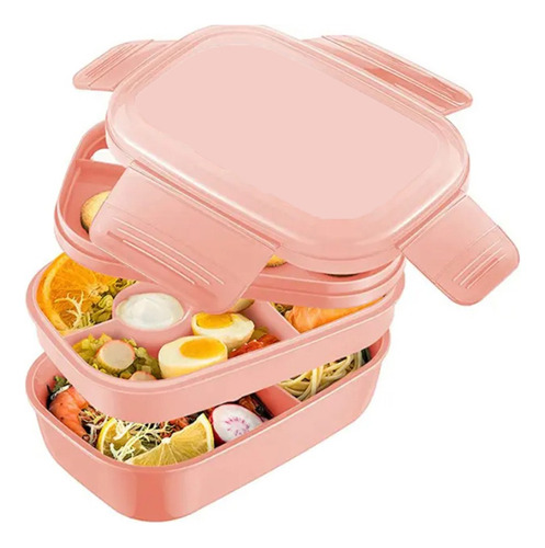 Bento Box Contenedor 1900ml Fiambrera Para Microondas