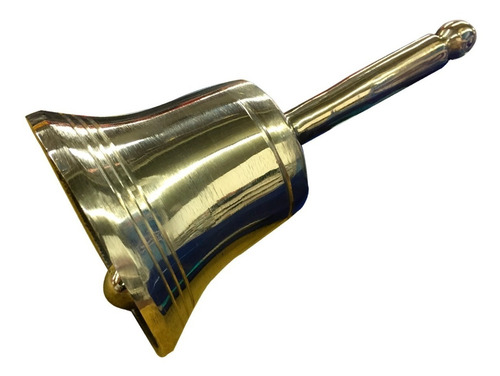 Campana De Mano Náutica Bronce Reglamentaria Pna Grande