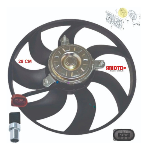 Motoventilador Aux T/siemens Sensor C/ac Vw Caddy 1.2 14-17