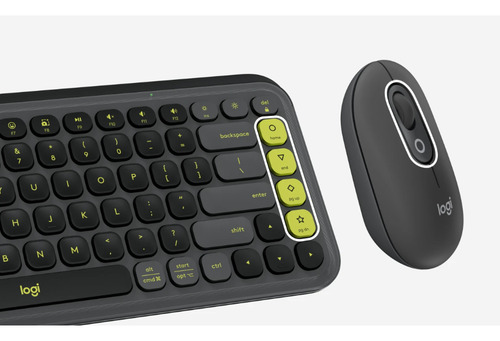 Kit Teclado Mouse Pop Icon Combo Español Logitech Grafito