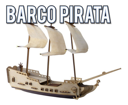 Imagen 2 de 6 de Barco Pirata Galeon Tipo Corsario De Combate Full
