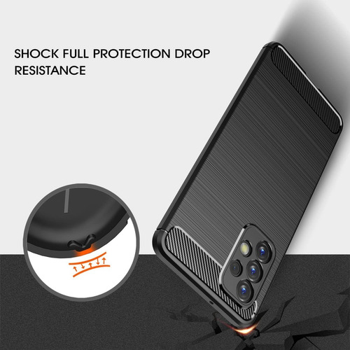 Imagen 8 de 10 de Funda Para Samsung M23 A23 Fibra Carbono Rugged + Hidrogel