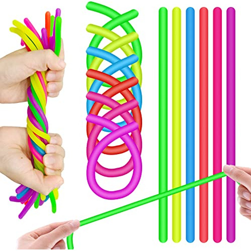 84pcs Colorful Fidget Noodles Toys For Party Favors, Se...