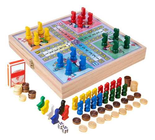 Juego De Mesa 4 En 1, Juego De Ganso, Juego De Ludo De Nueve