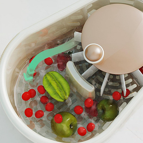 Lavadora De Frutas Com Manivela Cesta De Lavagem Drenante