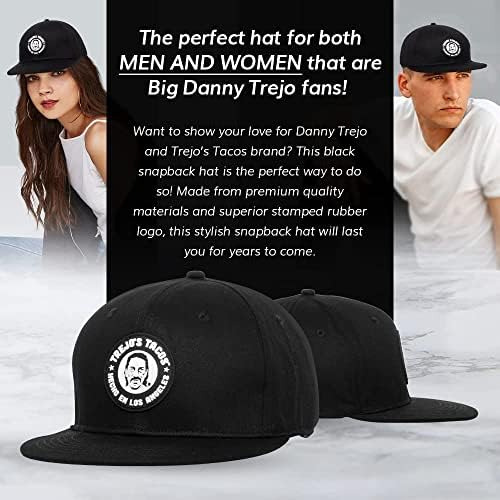 Trejos Tacos Sombrero Snapback Con Visera Plana En Negro Y